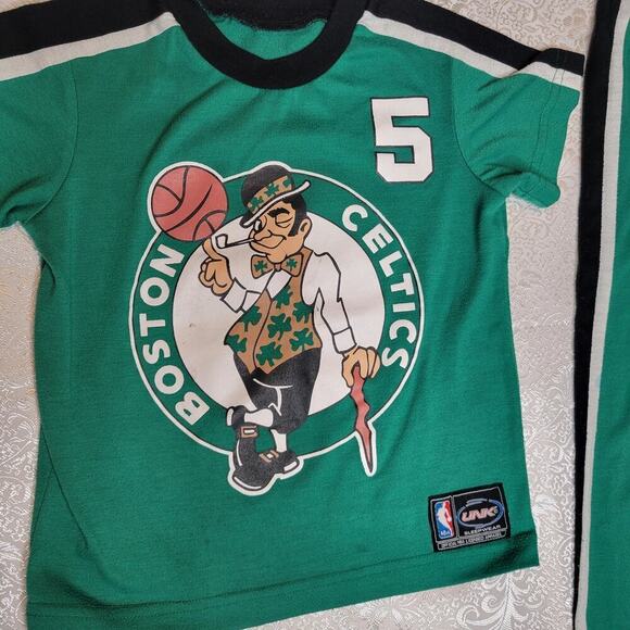 UNK Celtics boys pajamas size XS/4 green t shirt & pants NBA basketball Garnett - Picture 4 of 12